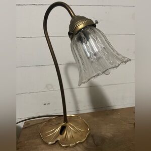 Whimsical Brass lily pad lamp